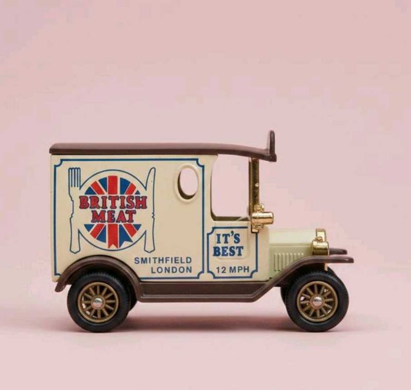 Vintage British Meat Delivery Van Toy