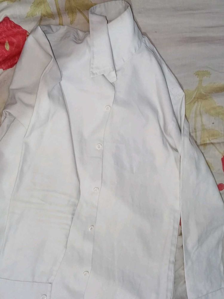 Classic White Button-Up Shirt