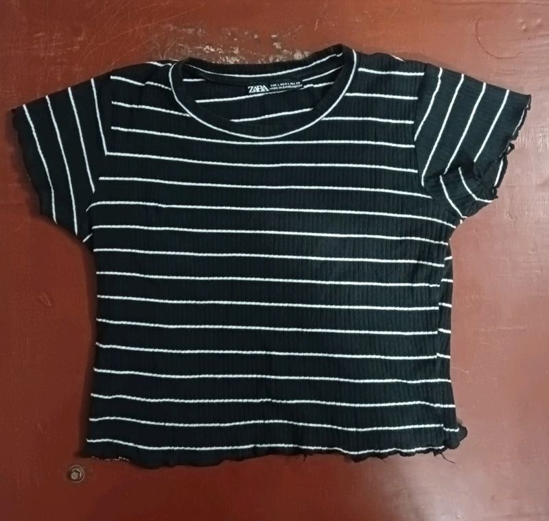 Zara black&amp;white top