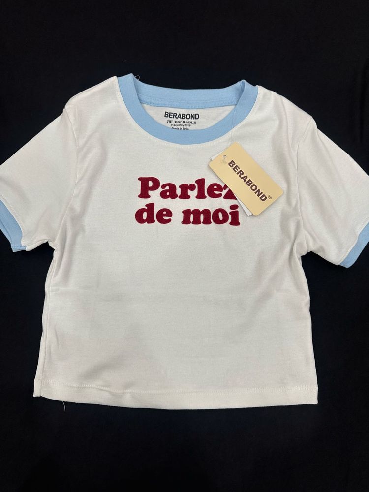 BERABOND White "Parlez de moi" T-Shirt
