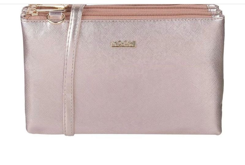 Mochi Rose Gold Clutch/Crossbody Bag