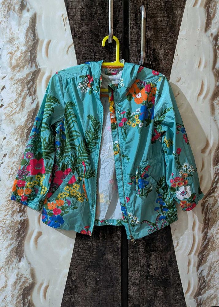 Bright Floral raincoat for 7yrs kids✨