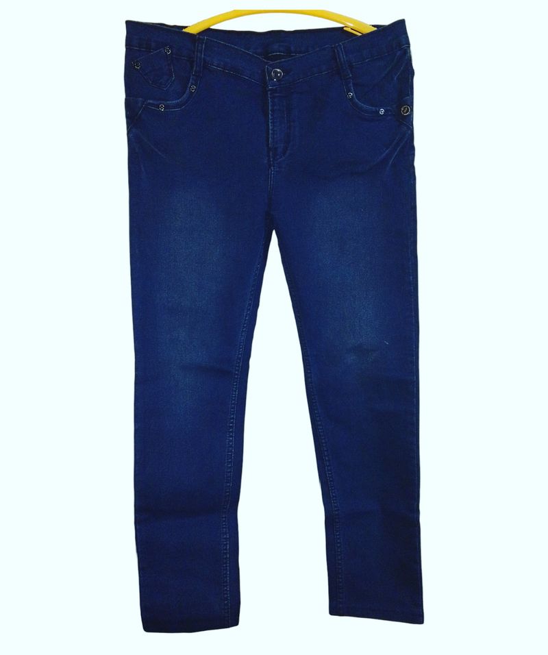 Women Skinny High Rise Blue Jeans