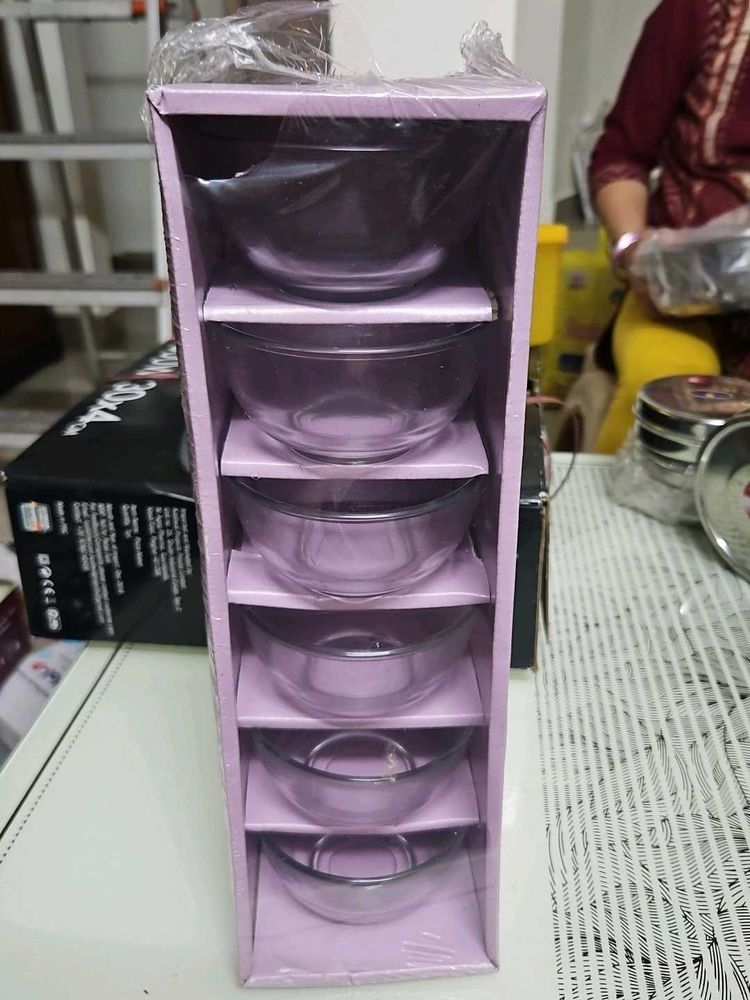 Set of 5 Glass Serving Bowls