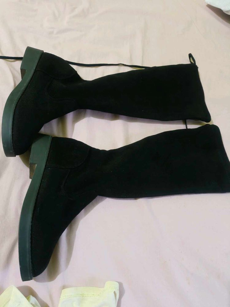 Black Knee-High Boots