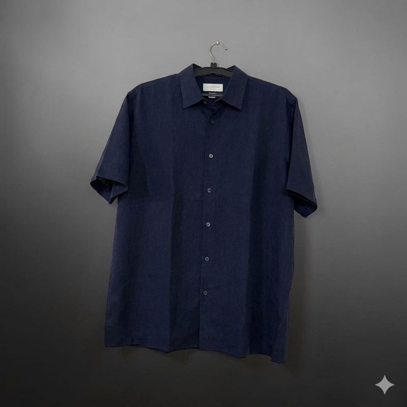 Men's Navy Blue Short Sleeve Shirt