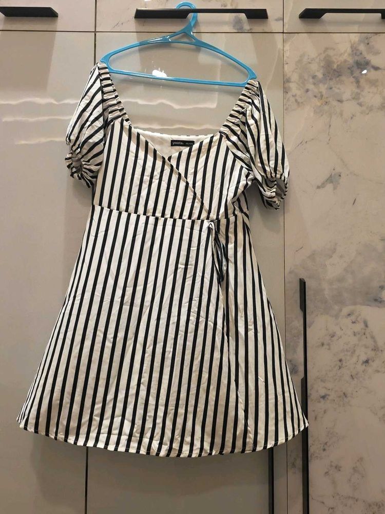 Striped Wrap Dress