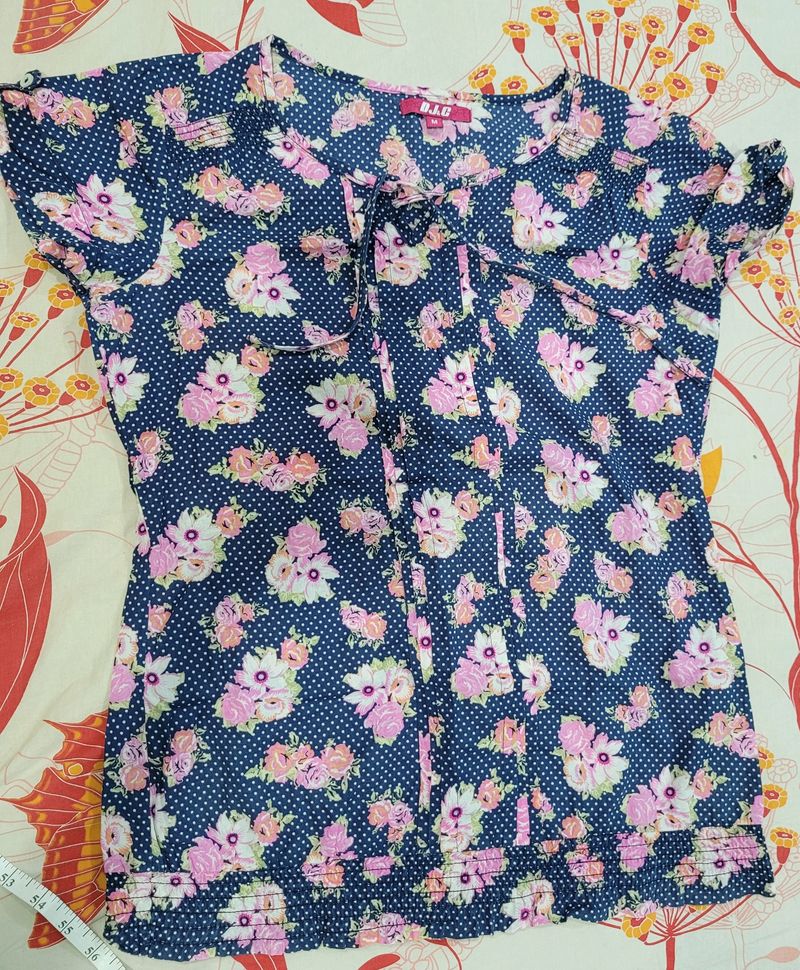 Clearance Sale💥 DJ&amp;C Floral Polka Dot Top.