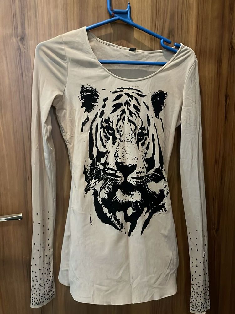 y2k top with full emblished sleeves