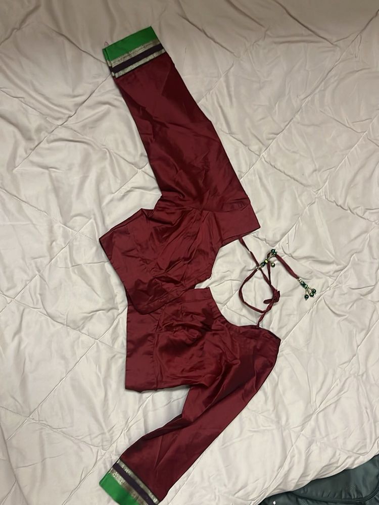 Maroon Silk Lehenga Choli Set