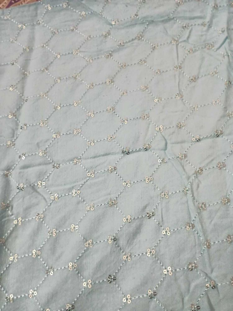 Light Blue Sequined kurti