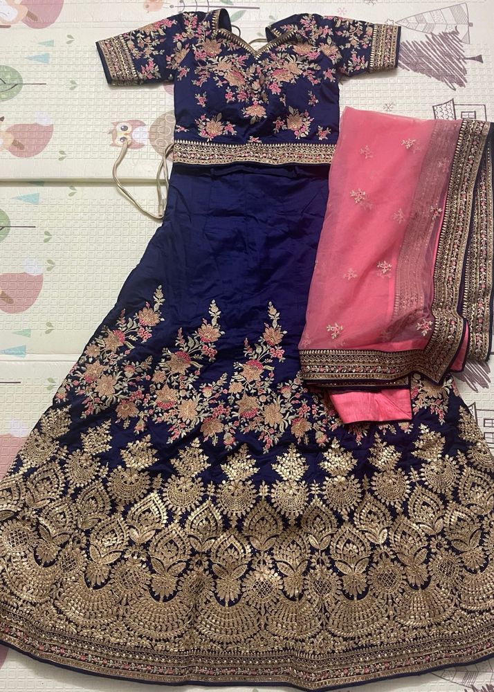 Stunning Navy Blue specially crafted Lehenga😍