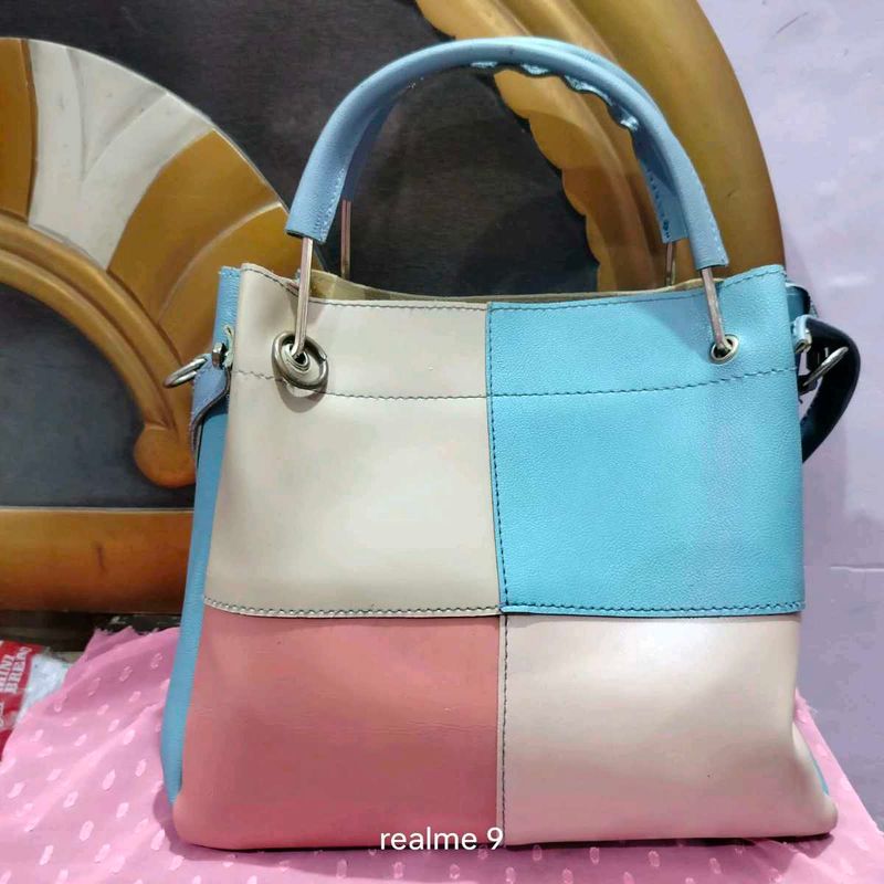Colorblock Shoulder Handbag