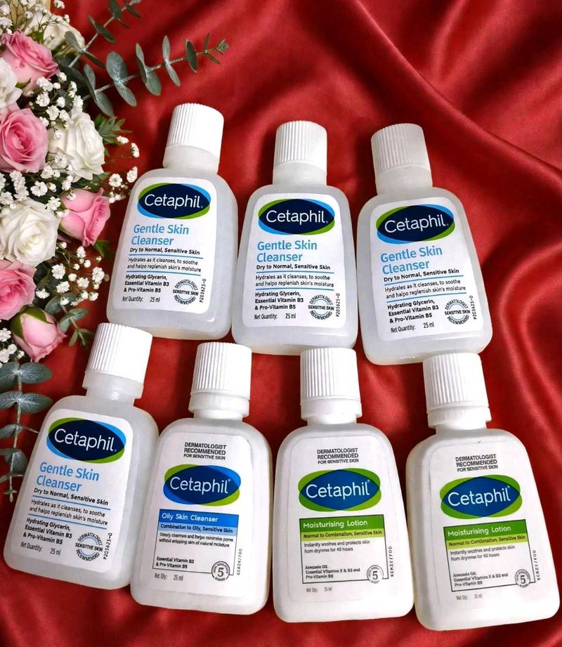 Cetaphil Gentle Skin Cleanser and moisturizer Lot