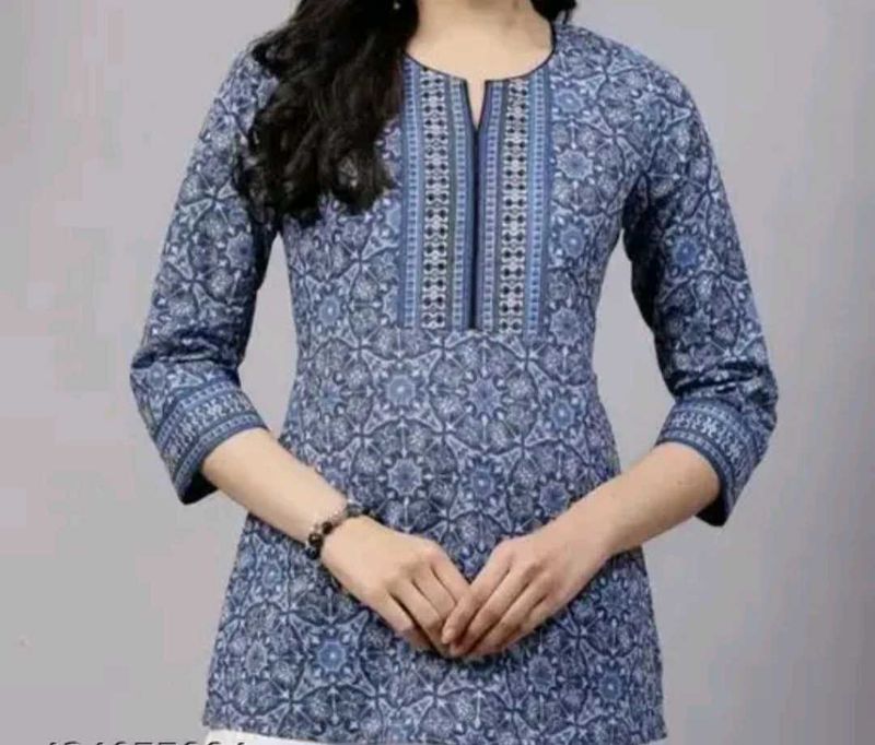 Stylish Blue Printed Kurta