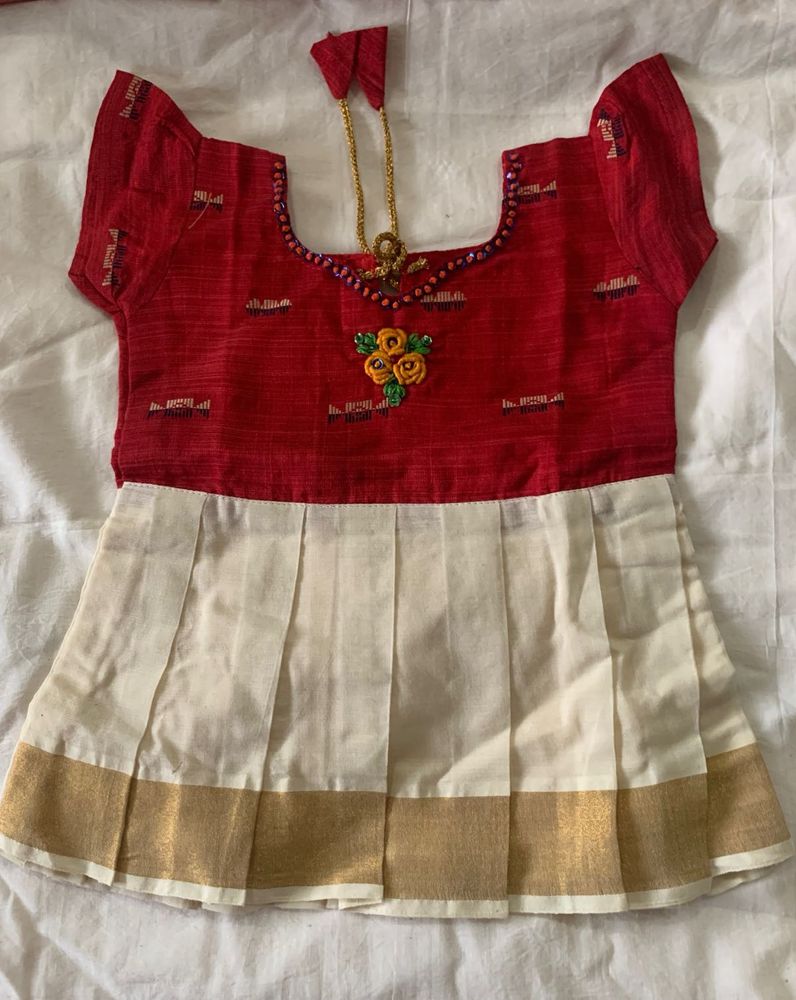 Traditional Red &amp; Cream dress