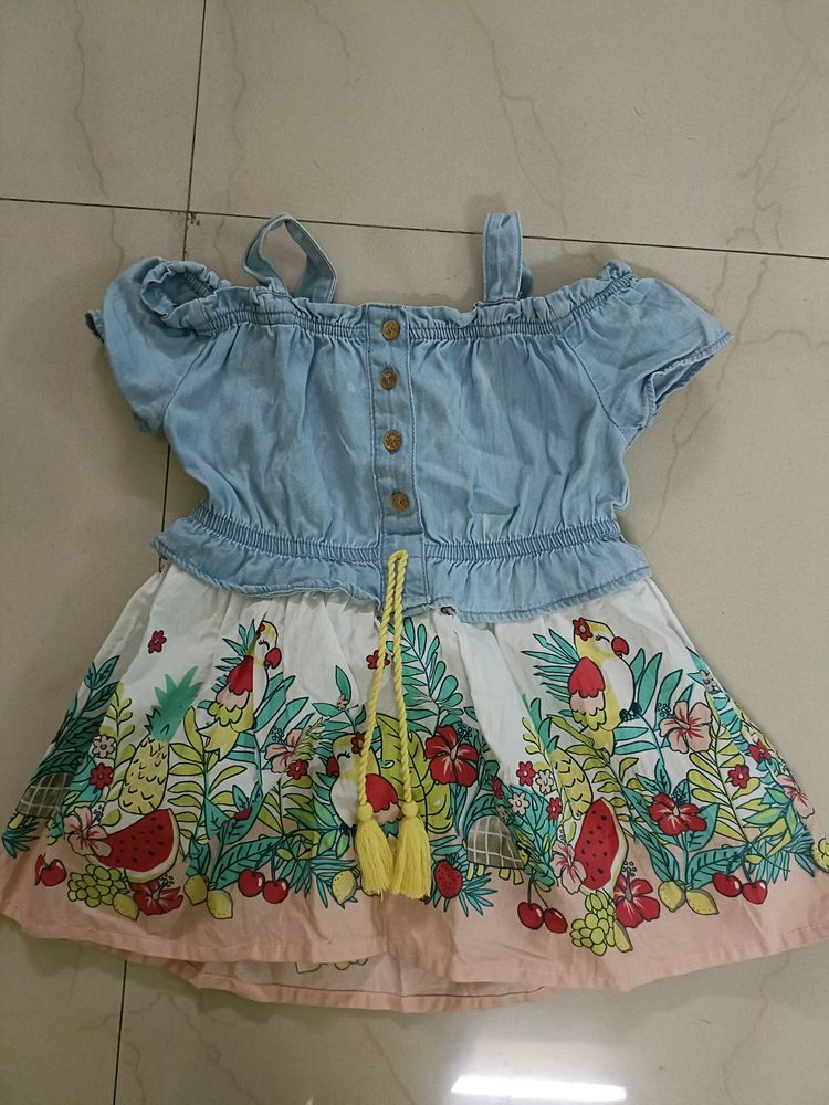 off shoulder dress for 6-12 months girl