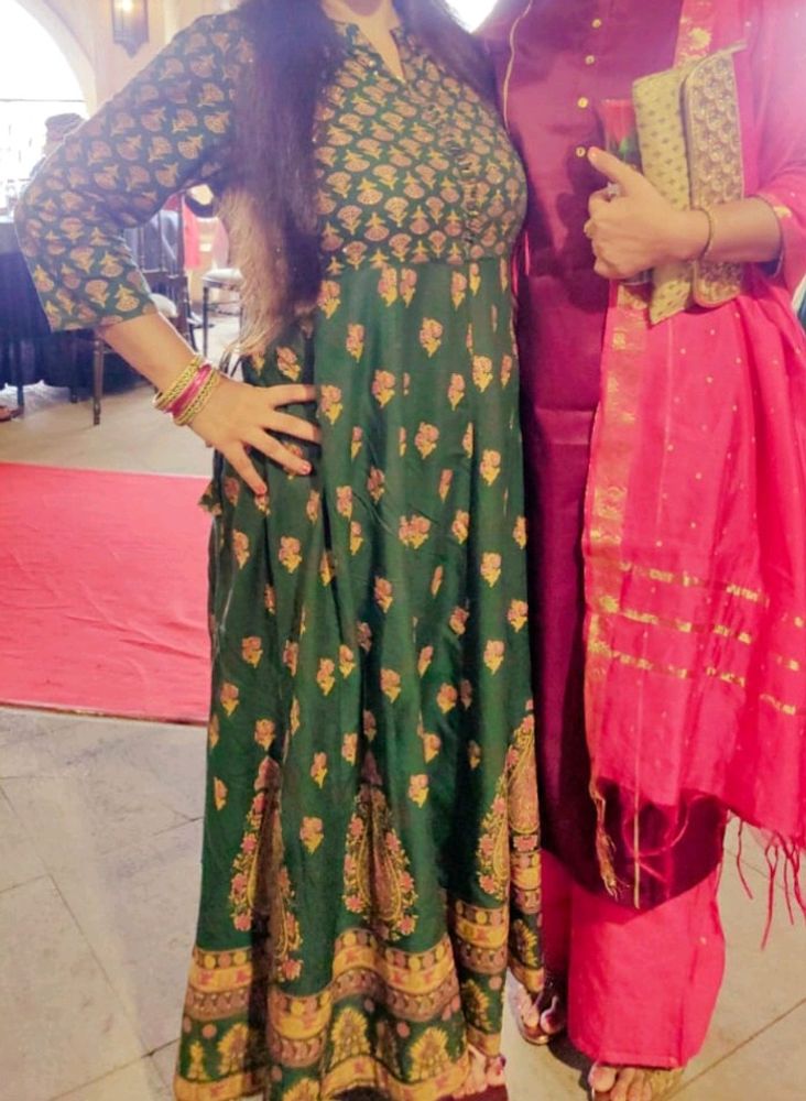 Green Anarkali Kurta