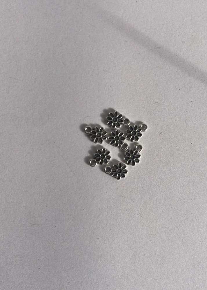 Silver Flower Charms