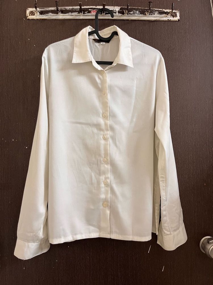 Classic White Button-Up Shirt