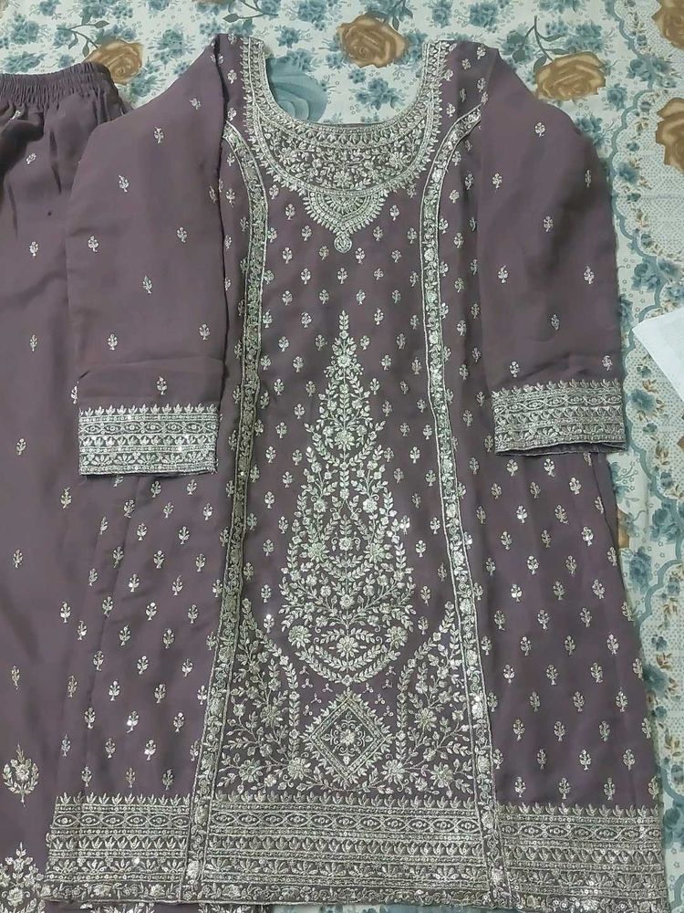 party wear 3 piece sharara suit