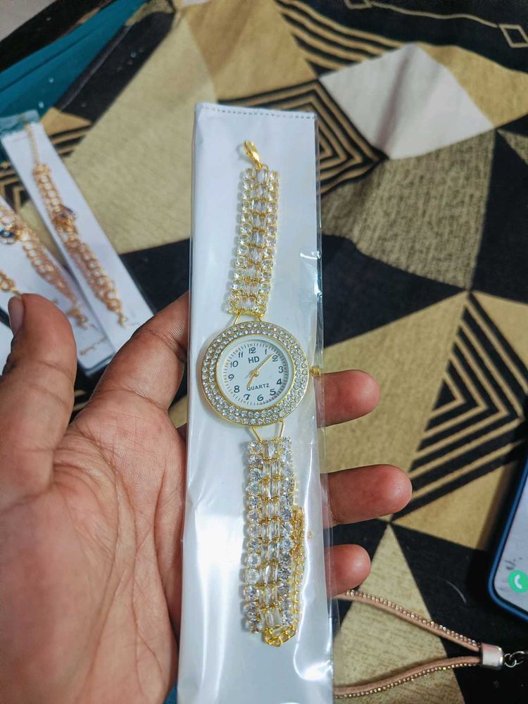 Elegant Crystal Embellished Watch