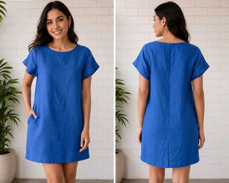 Blue Casual Mini Dress
