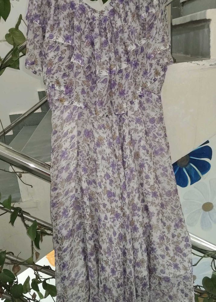 Chic Floral Print Midi Dress 😚🤌✨🪷😎