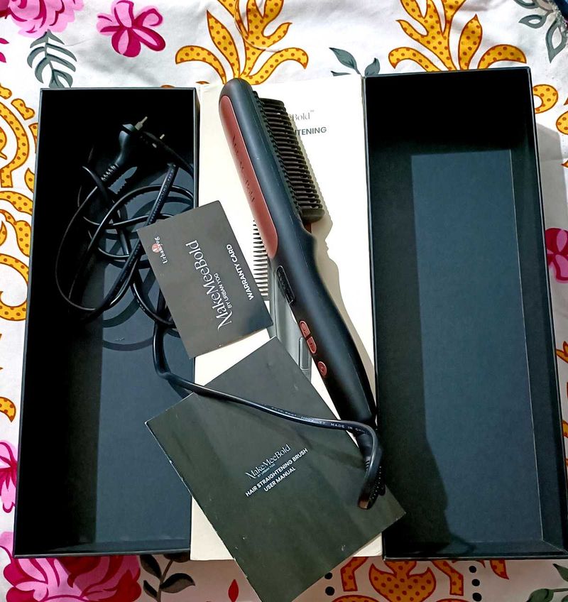 New MakeMeBold Hair Straightening Brush