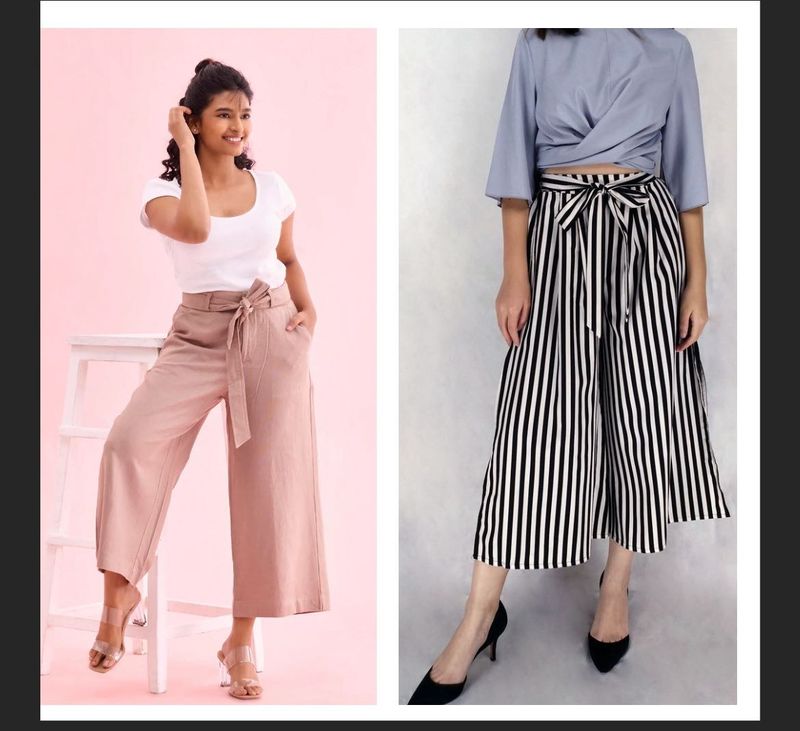 two Stylish Wide-Legged Pants
