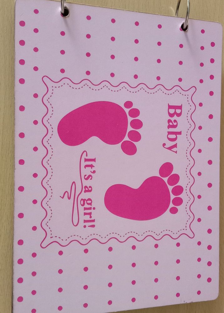 Baby Girl Themed Wooden Photo Album/Scrapbook
