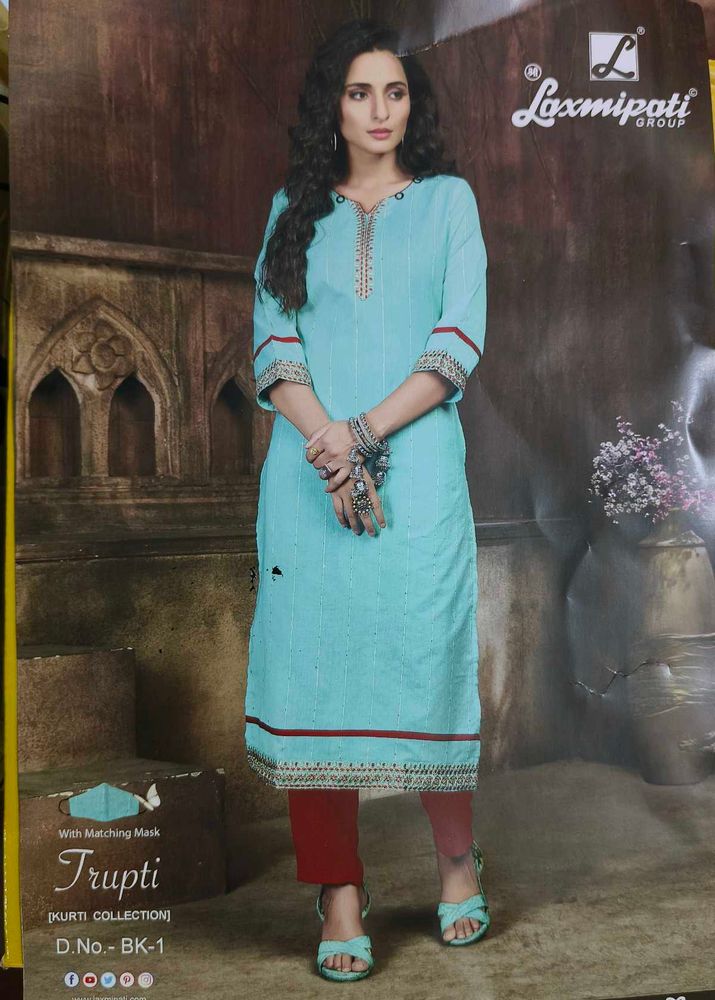 Laxmipati Kurta set with Matching Mask