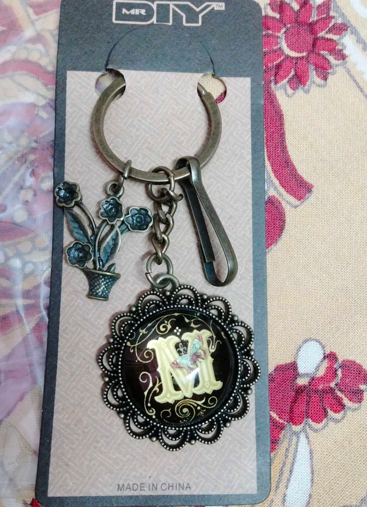 Initial M Keychain