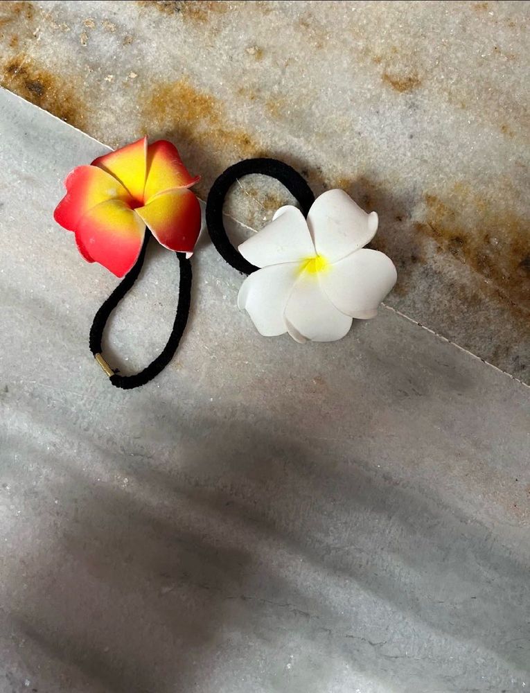 New Floral Hair Ties - Set of 2