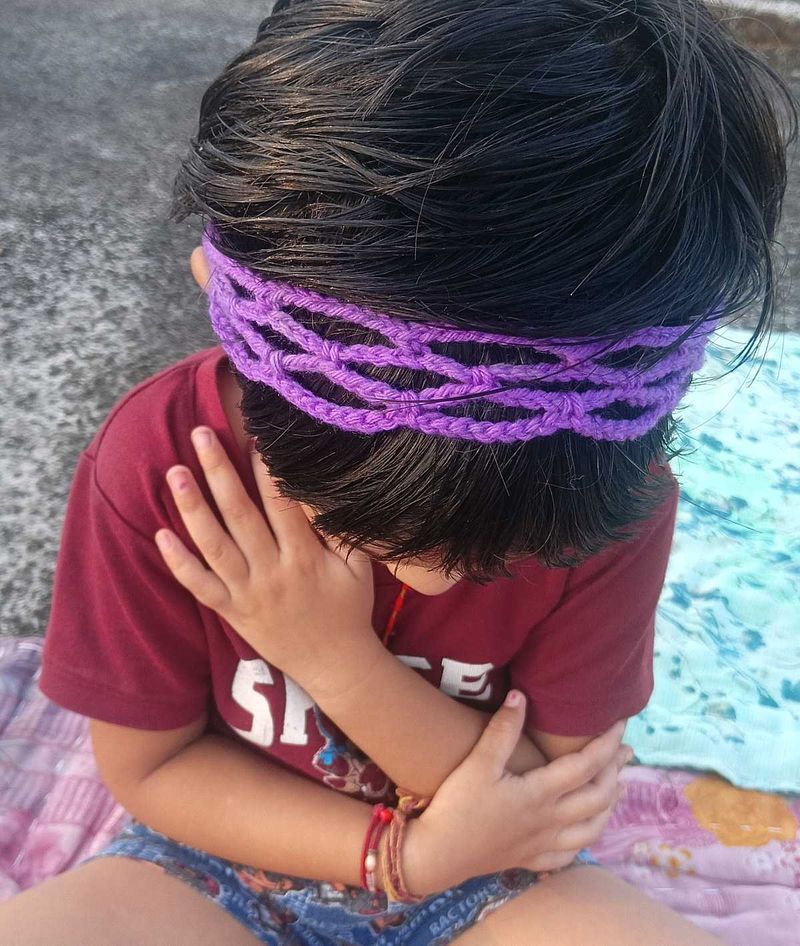 🌺 crochet hairband  mesh