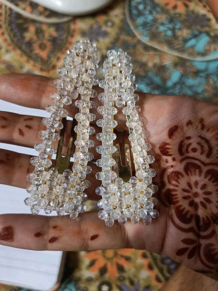 Sparkling Crystal Hair Clips
