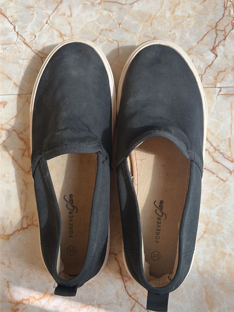 Comfortable Black Slip-On Shoes