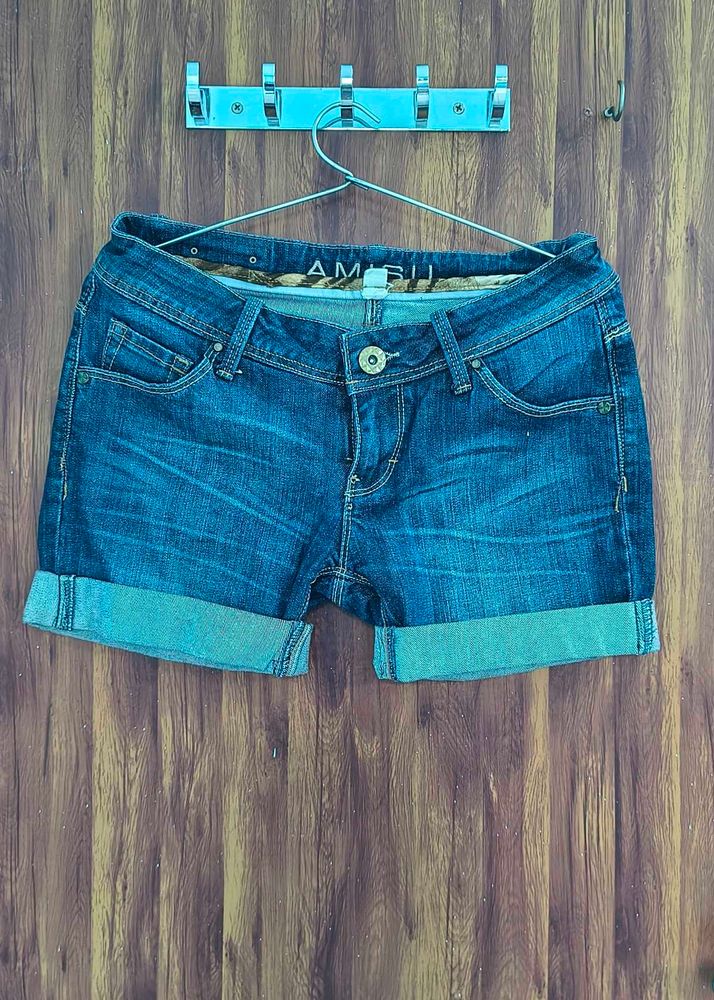 Women's Blue Denim Shorts