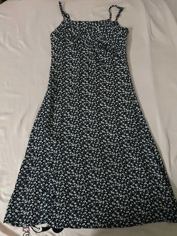 Floral Print Spaghetti Strap Dress