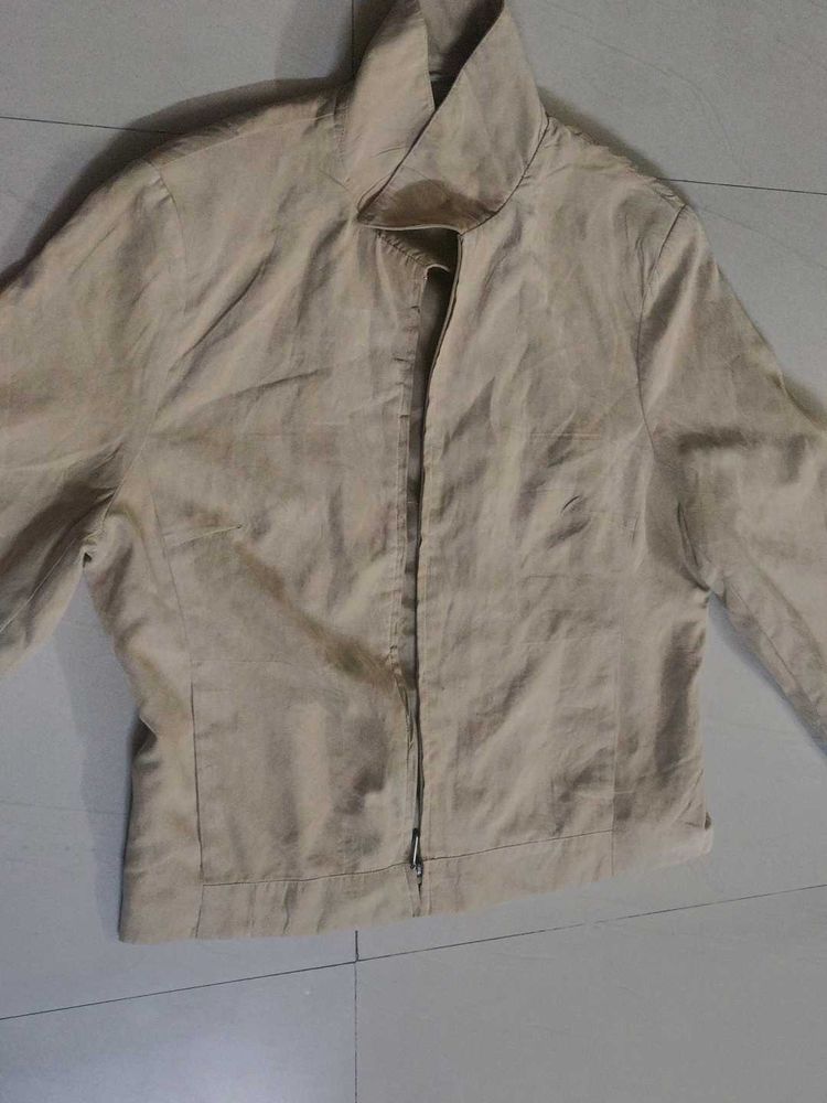 Beige Casual Jacket women