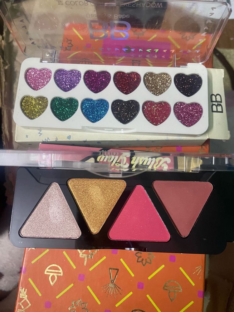 Glitter  &amp; highlighter Blush combo