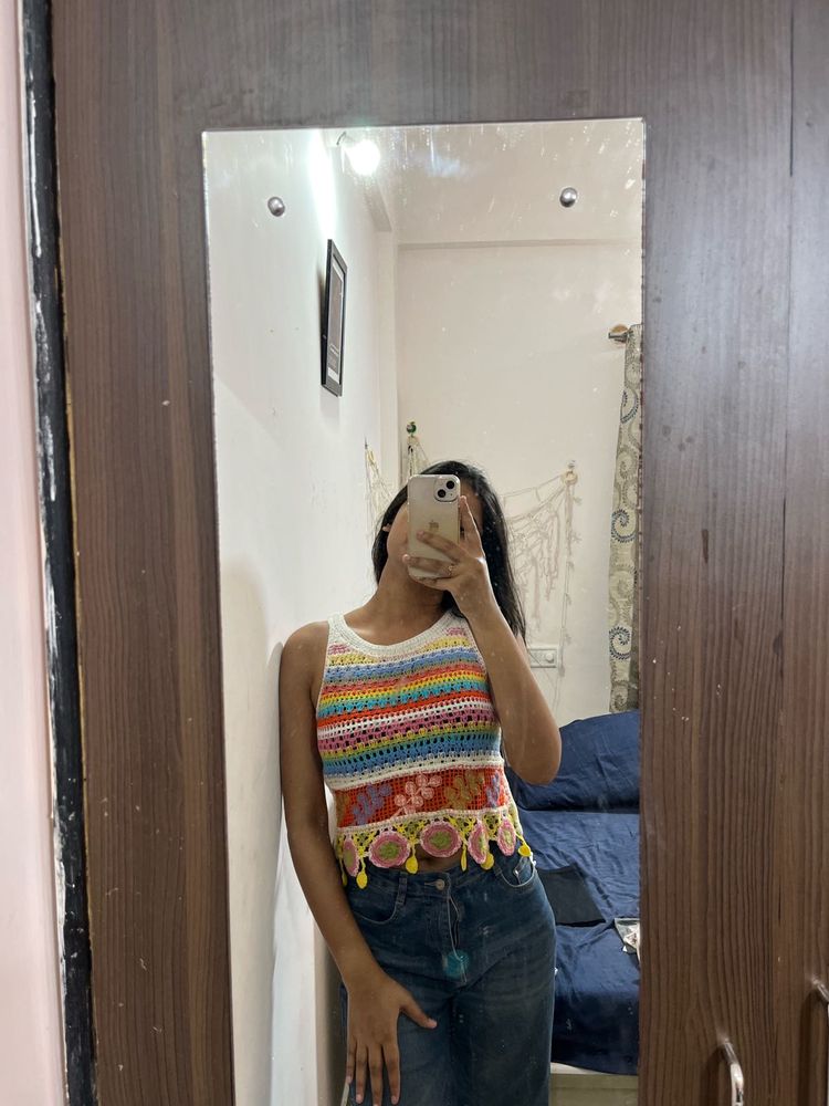 Colorful Crochet Tank Top