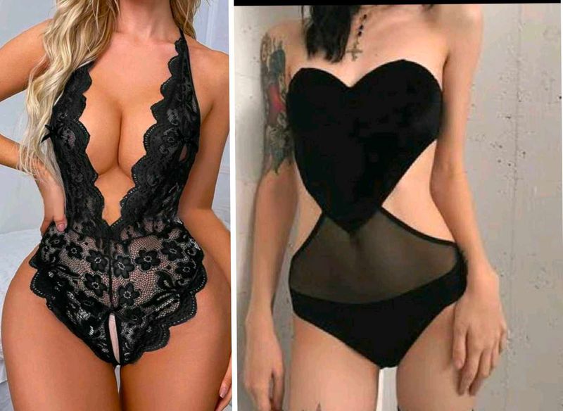 Elegant Black Lace Teddy Bodysuit 2