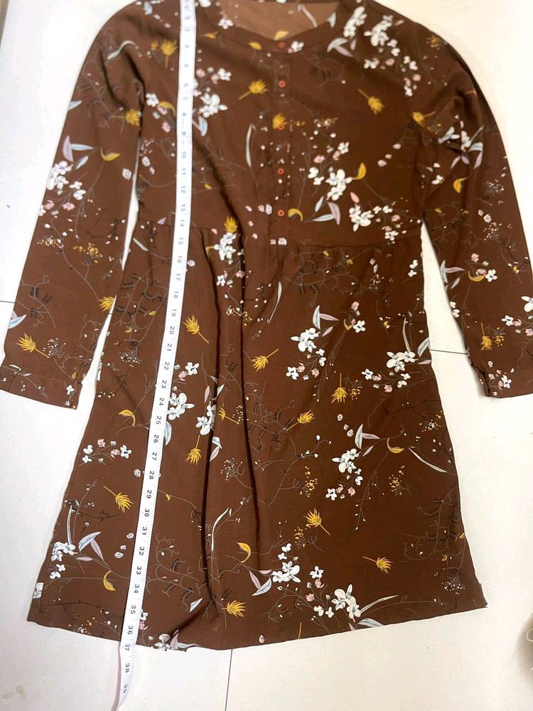 Party Wear Brown Dress