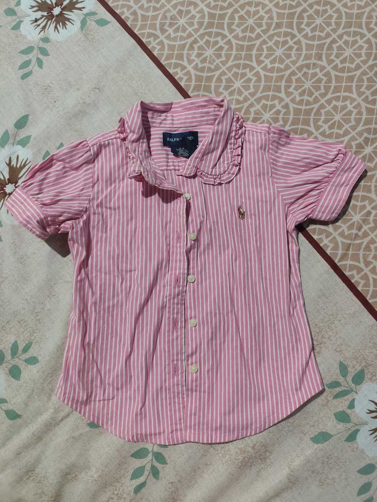 Ralph Lauren Pink Striped Shirt
