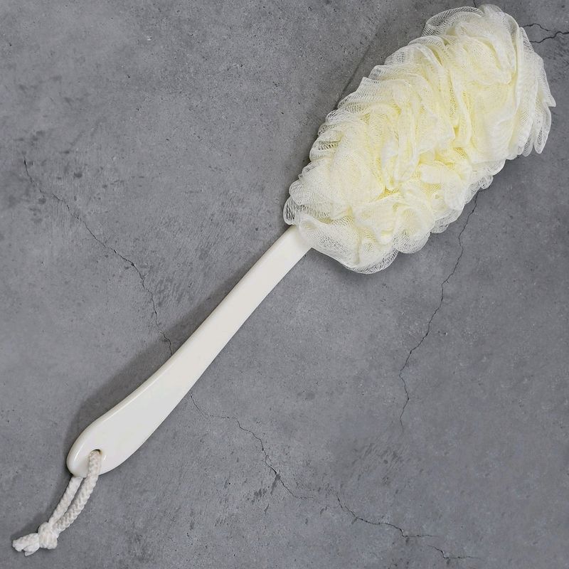 LOOFAH BACK SCRUBBER FOR SHOWER, LONG HANDLE BATH