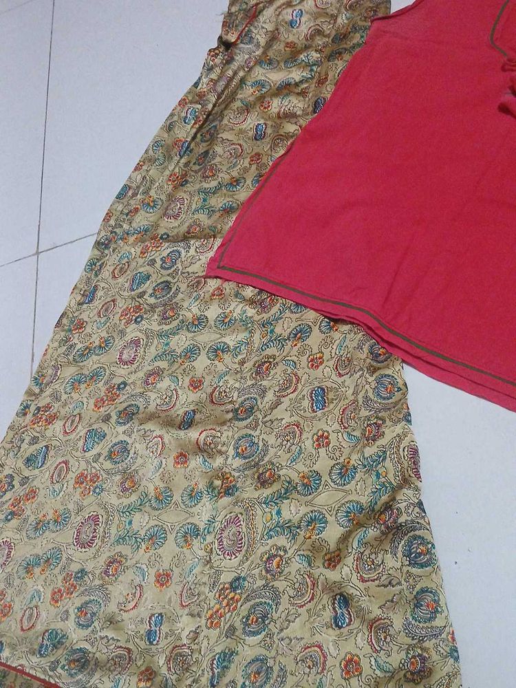 lehenga suit with cotton jod odhni