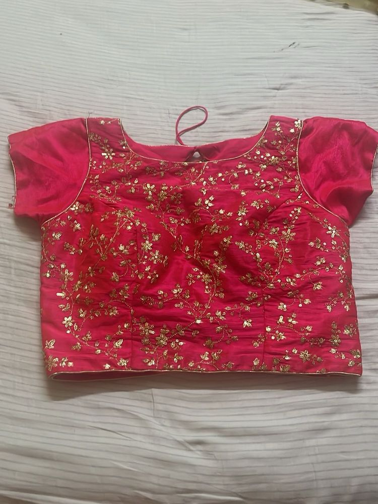 Stunning Pink Embroidered Blouse