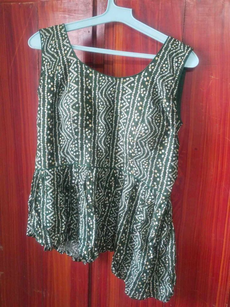 Stylish Indian Print Peplum blouse
