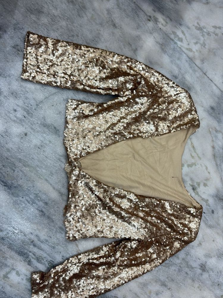 Sparkling Sequin backless Top
